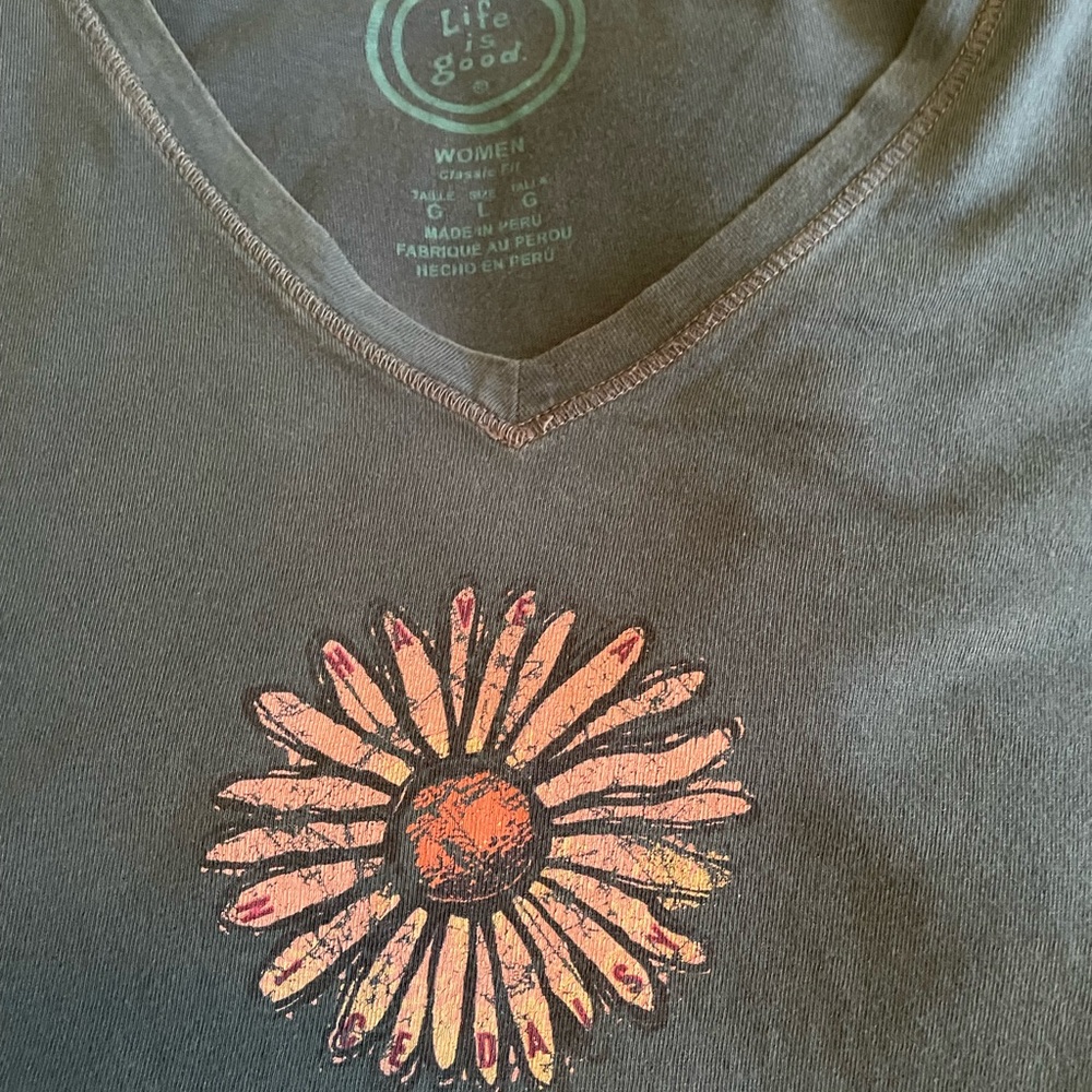 Life Is Good Womens Short Sleeve Tees - Navy, Light Blue, Gray - Picture 4 of 6